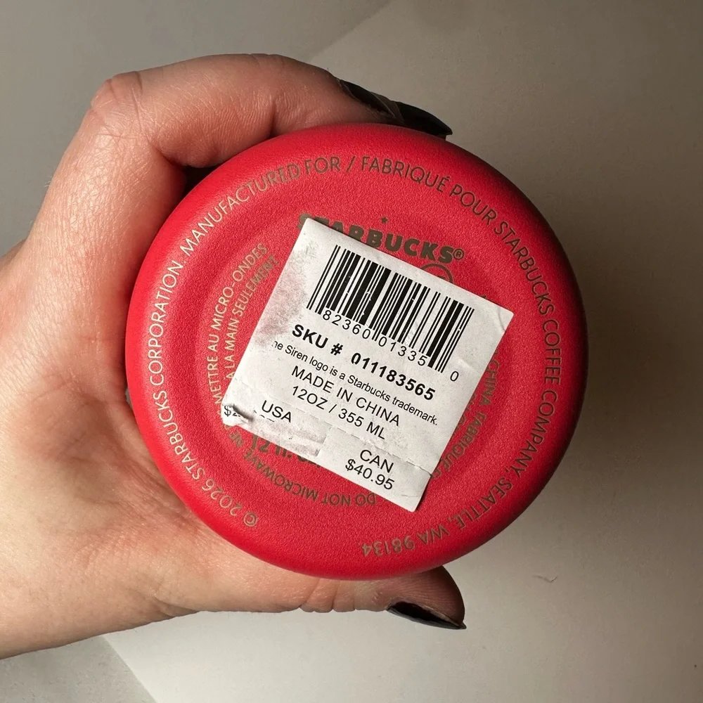 Starbucks Lunar Year 2026 Year of the Horse 12oz pink stainless steel tumbler - Picture 6 of 9